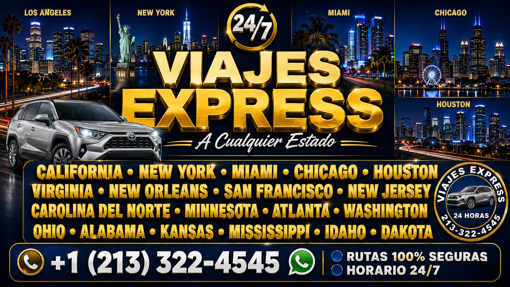 Viajes Express — 24/7 a cualquier estado